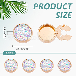 フラットラウンド真鍮のカフスボタン  ショールとケープのバックル  衣類用アクセサリー  ライトゴールド  18x8mm&nbsp;FIND-WH0366-453KCG