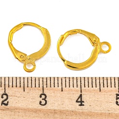 真鍮製のハギーフープピアス  ゴールドカラー  14.5x12.5mm  ピン：0.8mm  穴：2mm&nbsp;KK-E138-G-NF