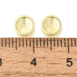 真鍮製スペーサービーズ  フラットラウンド  ゴールドカラー  6x1mm  穴：1.4mm&nbsp;KK-B121-07B-G