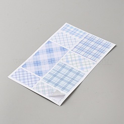 DIY スクラップブッキング用の紙製粘着ステッカー  フォトアルバムの装飾  アリスブルー  160x105x0.1mm&nbsp;AJEW-WH20033-036A