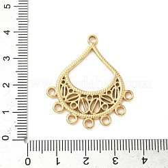304ステンレスシャンデリア部品リンク  ティアドロップ  18KGP本金メッキ  35x31x2mm  穴：2mm&nbsp;STAS-C134-19G
