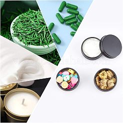 アルミボックス  ねじ蓋付き  ラウンド  ガンメタ色  3.7x1.7cm  内径：3のCM  24個/箱&nbsp;CON-NB0001-52B