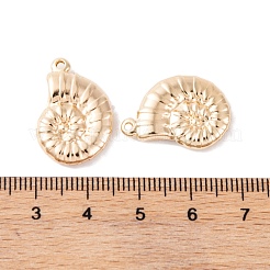 真鍮チャーム  カドミウムフリー＆ニッケルフリー＆鉛フリー  カタツムリ  18KGP本金メッキ  22x15x4mm  穴：1.5mm&nbsp;KK-S376-11G