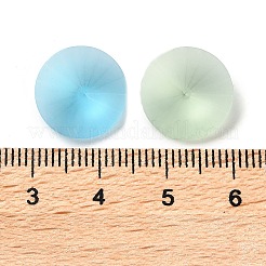 すりガラスのラインストーンカボション  多面カット  後ろ向き  フラットラウンド  ミックスカラー  14x6mm&nbsp;RGLA-G022-01A