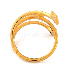 イオンプレーティング（IP）304ステンレススチール製女性用スターフィンガーリング  ゴールドカラー  34mm  usサイズ7（17.3mm）&nbsp;RJEW-S414-24B-G