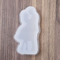 バレンタインデーのDIYシリコン型  カップル向けキャンドル作り  ホワイト  109x55x22.5mm  内径：99x46mm&nbsp;SIL-R051-01B