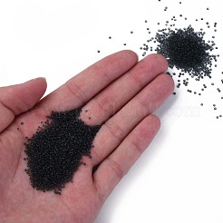 透明チェコガラスシードビーズ15/0個  ラウンド  グレー  1.5x1mm  穴：0.5mm  約500 G /袋&nbsp;SEED-N004-004-12