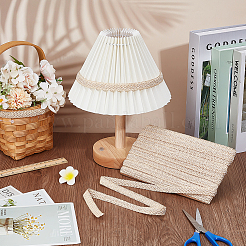 ポリエステルの菱形編みリボン  洋服アクセサリー  小麦  5/8インチ（15mm）  約13.1ヤード（12m）/ pc&nbsp;DIY-WH0890-02B