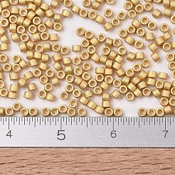 MIYUKIデリカビーズ小  シリンダー  日本製シードビーズ  15/0  （dbs0331)マット24ktゴールドメッキ  1.1x1.3mm  穴：0.7mm  約175000個/袋  50 G /袋&nbsp;SEED-X0054-DBS0331