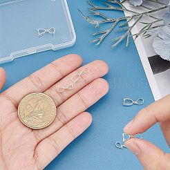 6個3スタイル925スターリングシルバーペンダントベイル  アイスピックピンチベイル  銀  7.5~11x4~5x2~3.5mm  穴：3~3.5x4~5mm  ピン：0.5~0.8mm  2個/スタイル&nbsp;STER-SC0001-17