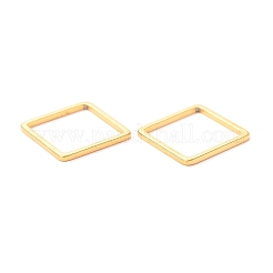 201 ステンレススチールリンクリング  正方形  ゴールドカラー  11.5x11.5x1mm&nbsp;X-STAS-C030-08A-G