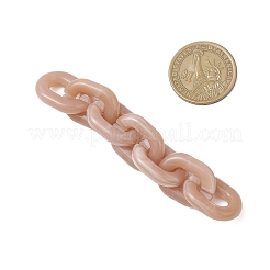 アクリル製ハンドメイドアズキチェーン5個  オーバル  ミックスカラー  24x18x5mm&nbsp;AJEW-JB01364