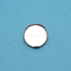 304ステンレススチールプレーンエッジベゼルカップ  カボションのセッティング  フラットラウンド  ステンレス鋼色  16x4mm&nbsp;LS-STAS-WH0031-06P-02