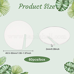 アクリルワイングラスチャーム60個。  ゴブレットマーカー  フラットラウンド  透明  49.5~50x2mm&nbsp;AJEW-FG0002-23