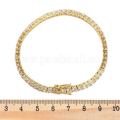 女性用真鍮マイクロパヴェクリアキュービックジルコニアブレスレット  ゴールドカラー  2-3/8インチ（6cm）&nbsp;BJEW-M047-03G