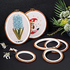 ゴム製模造木材/プラスチッククロスステッチ刺繍フレーム  裁縫用具アクセサリー  バリーウッド  6個/セット&nbsp;DIY-NB0003-05