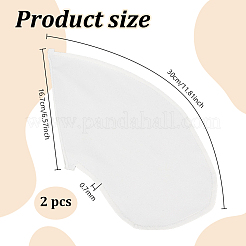 ポリエステルポケット布バッグ生地  ホワイト  300x167x0.7mm&nbsp;LS-DIY-WH0750-385B