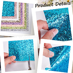 1袋 PVCレザー生地  DIYクラフト用品用  長方形  ミックスカラー  210x150x1mm  8個/袋&nbsp;DIY-CL0002-43B