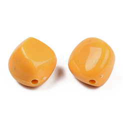 不透明なアクリルビーズ  ナゲット  オレンジ  15.5x14x11mm  穴：1.8mm  約380個/500g&nbsp;MACR-S373-137-A07