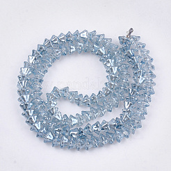 電気メッキガラスビーズセット  ペチュニア  ミックスカラー  6x8x8mm  穴：0.9mm  約120個/連  23.6インチ&nbsp;EGLA-T017-02