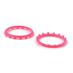 ゲームコントローラー用のプラスチック装飾アクセントリング  ゲーム機交換用アクセサリー  濃いピンク  22x2.5mm&nbsp;FIND-WH0042-47B