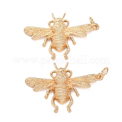 合金ビッグサイズペンダントトップ  昆虫チャーム  ゴールドカラー  57x38x6.5mm  穴：8mm  約125個/1000g&nbsp;FIND-C094-16G