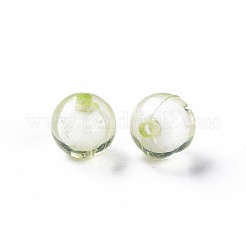 透明なアクリルビーズ  二層ビーズ  ラウンド  薄緑  11.5x11mm  穴：2mm  約520個/500g&nbsp;TACR-S152-16A-728