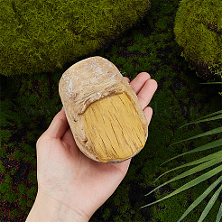 樹脂製のワイルドマンのつま先彫刻の展示装飾  淡い茶色  64.5x68x104mm&nbsp;DJEW-WH0053-73