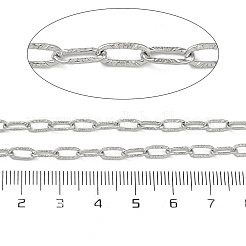 手作りの304ステンレス鋼テクスチャアズキチェーン  溶接されていない  スプールで  ステンレス鋼色  7.5x3.5x0.8mm&nbsp;STAS-F341-13P
