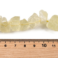 天然レモンクォーツ（加熱）ビーズ連売り  原石  ナゲット  7~25x8~24.5x5~16mm  穴：0.9~1mm  約14~28個/連  7.48''~8.43''（19~21.4センチメートル）&nbsp;G-I283-F30