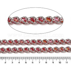 304ステンレススチールガラスリンクチェーン  溶接されていない  スプールで  レッド  10x8x8mm&nbsp;CHS-L029-10P-06