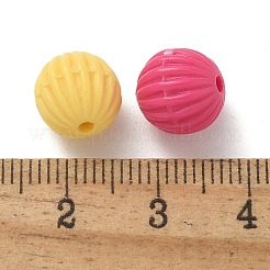不透明アクリルビーズ  カボチャ  ミックスカラー  9.5mm  穴：1.9mm  1020個/ 500g&nbsp;PACR-Q008-28A