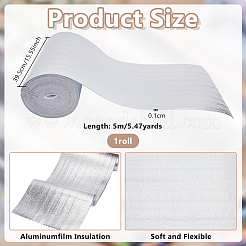アルミフィルム断熱綿ロール 5m EPE  銀  395x1mm&nbsp;DIY-WH0671-357