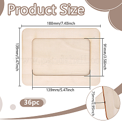 未完成の木製額縁スタンド  長方形  トウモロコシの穂の黄色  188x139x75mm。&nbsp;AJEW-WH0696-160-1