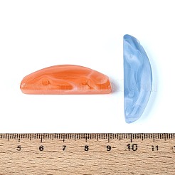 不透明アクリルスペーサーバー  アーチ  ツートン  2穴  ミックスカラー  10~10.5x41x13mm  穴：1.5mm&nbsp;OACR-T030-23M