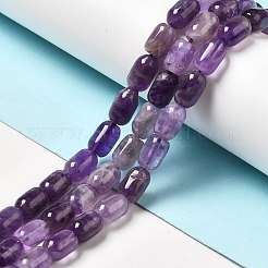 天然石アメジストビーズ連売り  コラム  9x6mm  穴：1~1.2mm  約20~21個/連  7.09~7.48インチ（18~19cm）&nbsp;G-G980-20