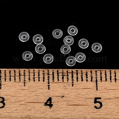 シリコンガスケット  リング  透明  2x0.6mm  穴：0.6mm  100個/セット&nbsp;KK-K381-05A