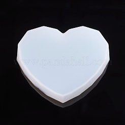 シリコンモールド  レジン型  UVレジン用  エポキシ樹脂ジュエリー作り  ハート  ホワイト  66x76x13mm  内径：50x70mm&nbsp;X-DIY-L021-49B
