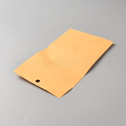 保管用のクラフト紙留め金封筒  郵送  長方形  オレンジ  216x128x0.3mm  穴：9mm&nbsp;AJEW-WH20130-49B