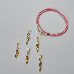 ブラスクリップはロブスタークロークラップで終わる  ジュエリーには素敵な  ミックスカラー  33x5mm  30セット / カラー  60セット /箱  梱包箱：6.4x6.3x2cm&nbsp;KK-YW0001-06