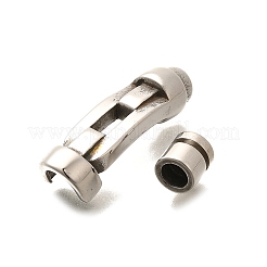 304ステンレススチール製マグネット留め具  ステンレス鋼色  39x10.5x10mm  穴：5mm&nbsp;STAS-R140-08P
