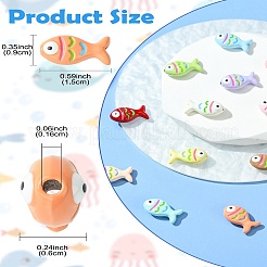 13色亜鉛合金ビーズ13個  エンマエルと  魚  ミックスカラー  15x9x6mm  穴：1.6mm  1pc /カラー&nbsp;FIND-CJ0003-22