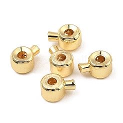 真鍮製つぶし玉カシメ玉  長持ちメッキ  コラム  14KGP本金メッキ  4.5x3.5x2.5mm  穴：0.9mm&nbsp;KK-Z030-17A-G