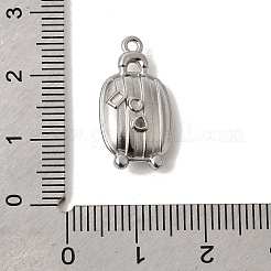 304ステンレスペンダント  荷物ケースチャーム  ステンレス鋼色  21x11.5x5.5mm  穴：1.4mm&nbsp;STAS-K255-27P