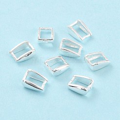 925スターリングシルバーアイスピック・ピン・ベイル  長方形  銀  9x7x3.5mm  内径：4x6mm  ピン：0.8mm&nbsp;STER-Z001-016B-S