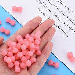 模造ゼリーアクリルビーズ  骨の形  ミックスカラー  9x17.5x8.5mm  穴：1.8mm  約600個/500g&nbsp;MACR-S373-96-EM