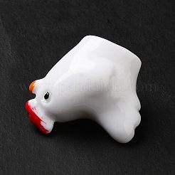 オペーク樹脂カボション  おんどり  ホワイト  19x12x21mm&nbsp;CRES-M014-07