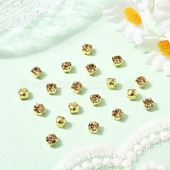 プレシオサ® マキシマ クリスタル 縫い付けカップ  チェコクリスタル  真鍮製爪付き台座付き  719 37 085 チャトン（丸）  ゴールドカラー  10330 lt.col.トパーズ  ss29（6.15~6.35mm）&nbsp;Y-PRC-SS29-10330-G