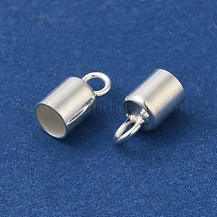 925スターリングシルバーコードエンドパーツ  エンドキャップ  コラム  銀  8x4mm  穴：1.8mm  内径：3.5mm&nbsp;STER-P055-02C-S
