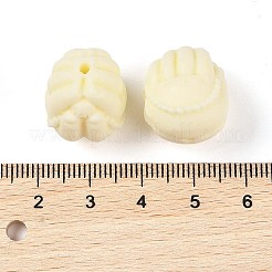 合成シェルと樹脂ビーズ  祈る手  ベージュ  18.5x16.5x16mm  穴：2mm&nbsp;BSHE-G036-21